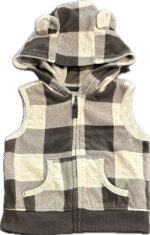 Espace deuxième vie - Veste en polar avec capuchon et sans manche George. 6-12 mois
