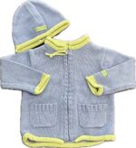 Espace deuxième vie - Veste en laine sans capuchon avec tuque GagouTagou 6-9 mois
