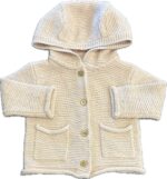 Espace deuxième vie - Veste en laine à boutons avec capuchon TroisMoutons 6 moi