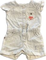 Espace deuxième vie - Barboteuse en jeans manche courte Souris Mini 6 mois