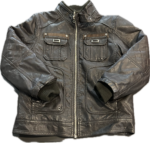 Espace deuxième vie - Manteau en cuir sans capuchon 12 ans
