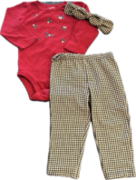 Espace deuxième vie - Ensemble, cache-couche manche longue, Pantalon et bandeau avec boucle Carter’s 18 mois