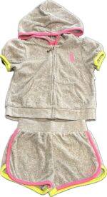 Espace deuxième vie - Ensemble, Veste manche courte avec capuchon et Short JuicyCouture 4 ans