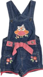 Espace deuxième vie - Salopette-Short en jeans 18 mois