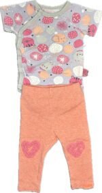Espace deuxième vie - Ensemble, Cache-couche manche courte et legging Souris Mini 0-3 mois