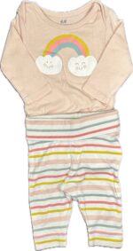 Espace deuxième vie - Ensemble, Cache-couche manche longue et legging H&M 0-1 mois