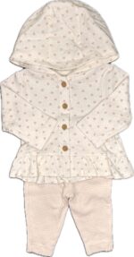 Espace deuxième vie - Ensemble, Chandail manche longue à bouton avec capuchon et Legging Carter's 3 mois