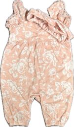Espace deuxième vie - Ensemble, Barboteuse sans manche et bandeau Emporio Baby 0-3 mois