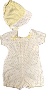 Espace deuxième vie - Ensemble, Combinaison-Short manche courte et Chapeau 9 mois