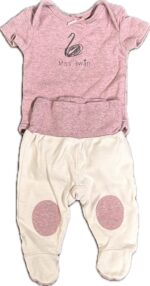 Espace deuxième vie - Ensemble, Cache-couche manche courte et Pantalon Trois Moutons 1 mois